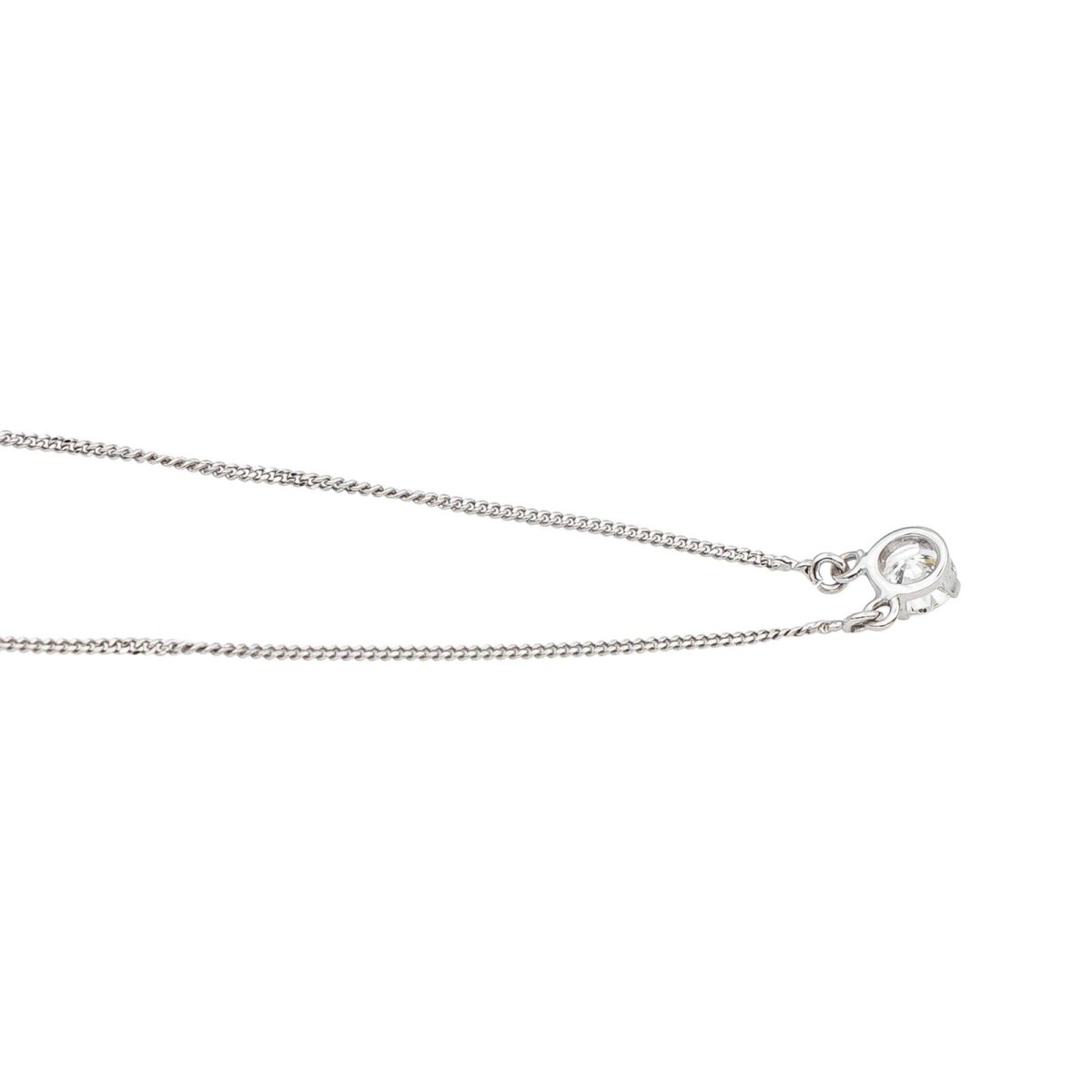Necklace White gold solitaire diamond