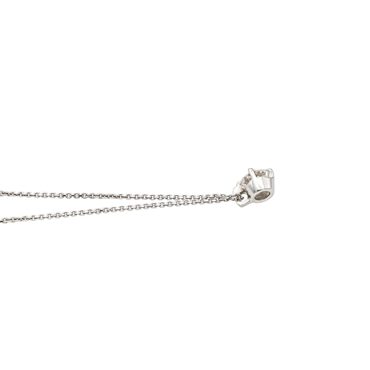 Necklace Chain + pendant White gold diamond