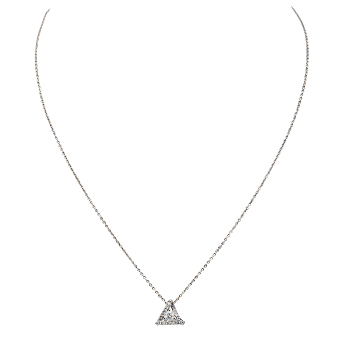 Collier Pendentif en or blanc et diamant - Castafiore