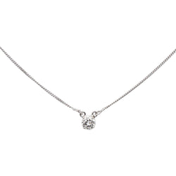 Necklace White gold solitaire diamond