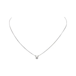 Necklace White gold solitaire diamond