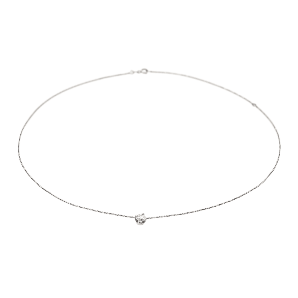 Necklace Chain + pendant White gold diamond
