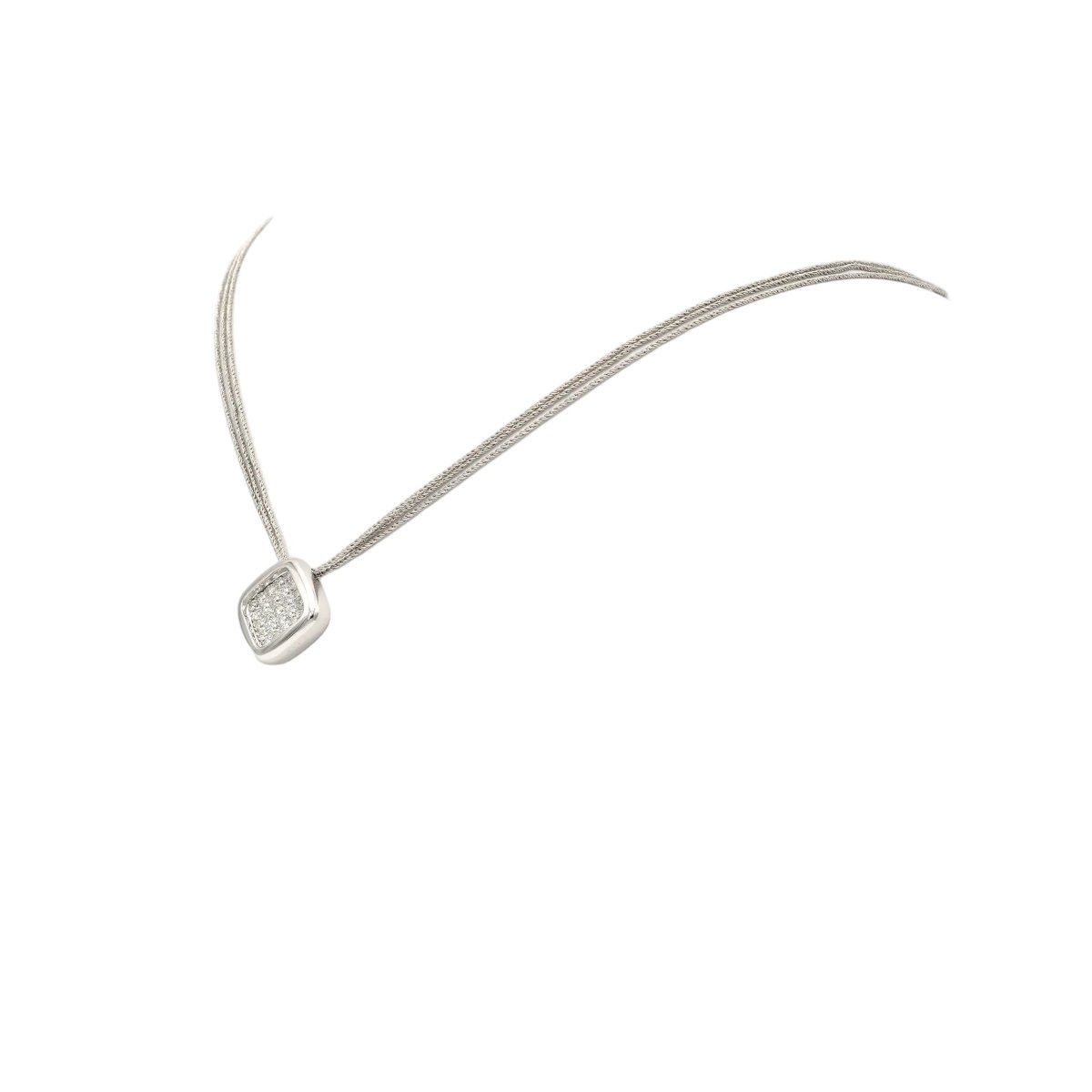 Collier Pendentif en or blanc et diamants - Castafiore