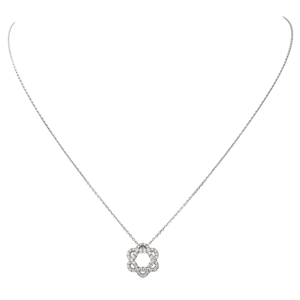 Collier Pendentif en or blanc et diamants - Castafiore