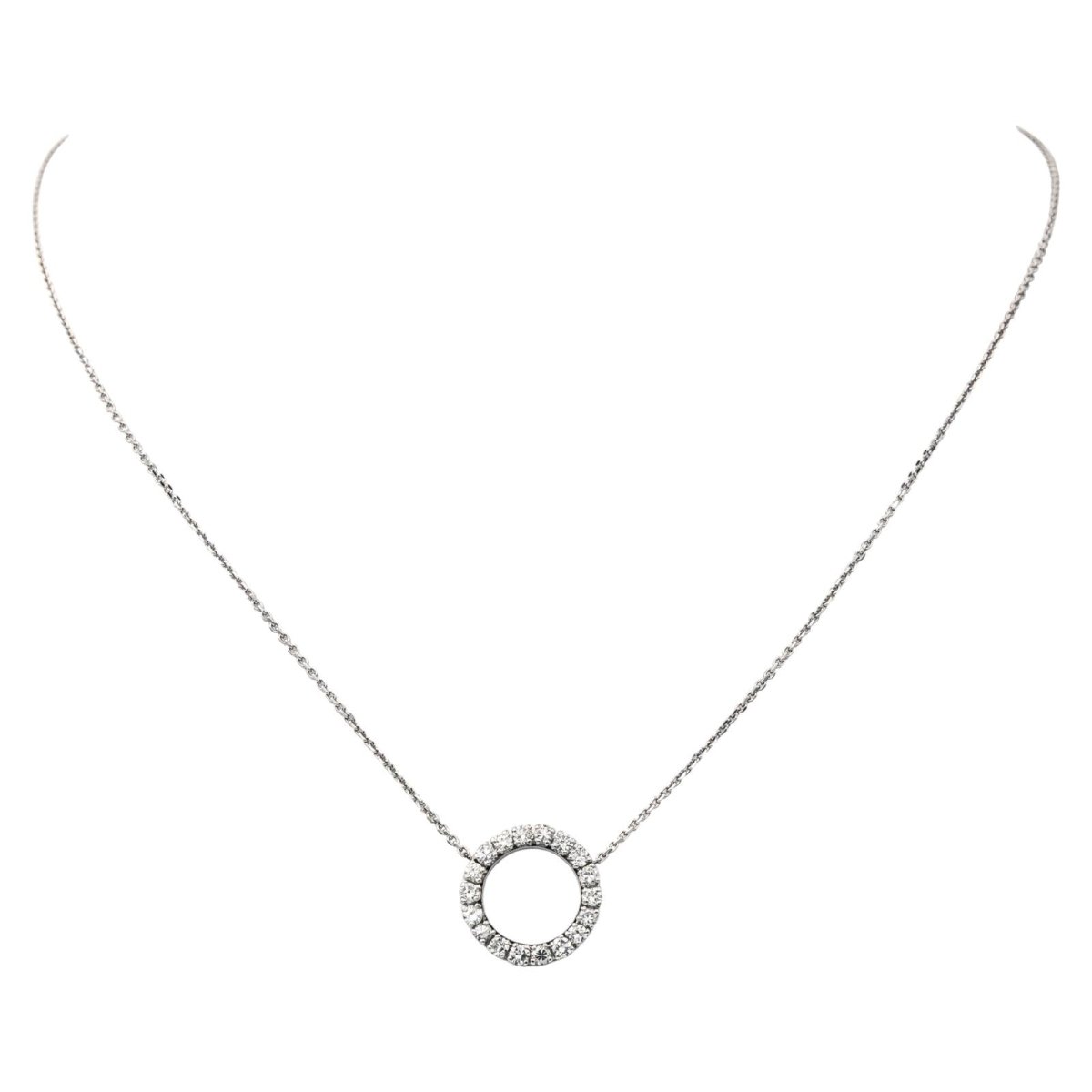 Collier Pendentif en or blanc et diamants - Castafiore