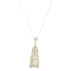 Collier Pendentif en or blanc et diamants - Castafiore