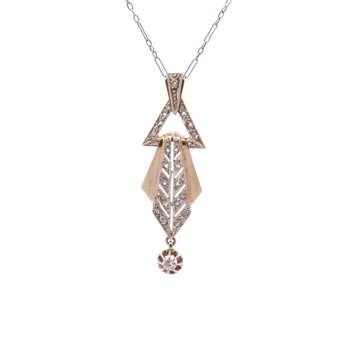 Collier Pendentif en or blanc et diamants - Castafiore