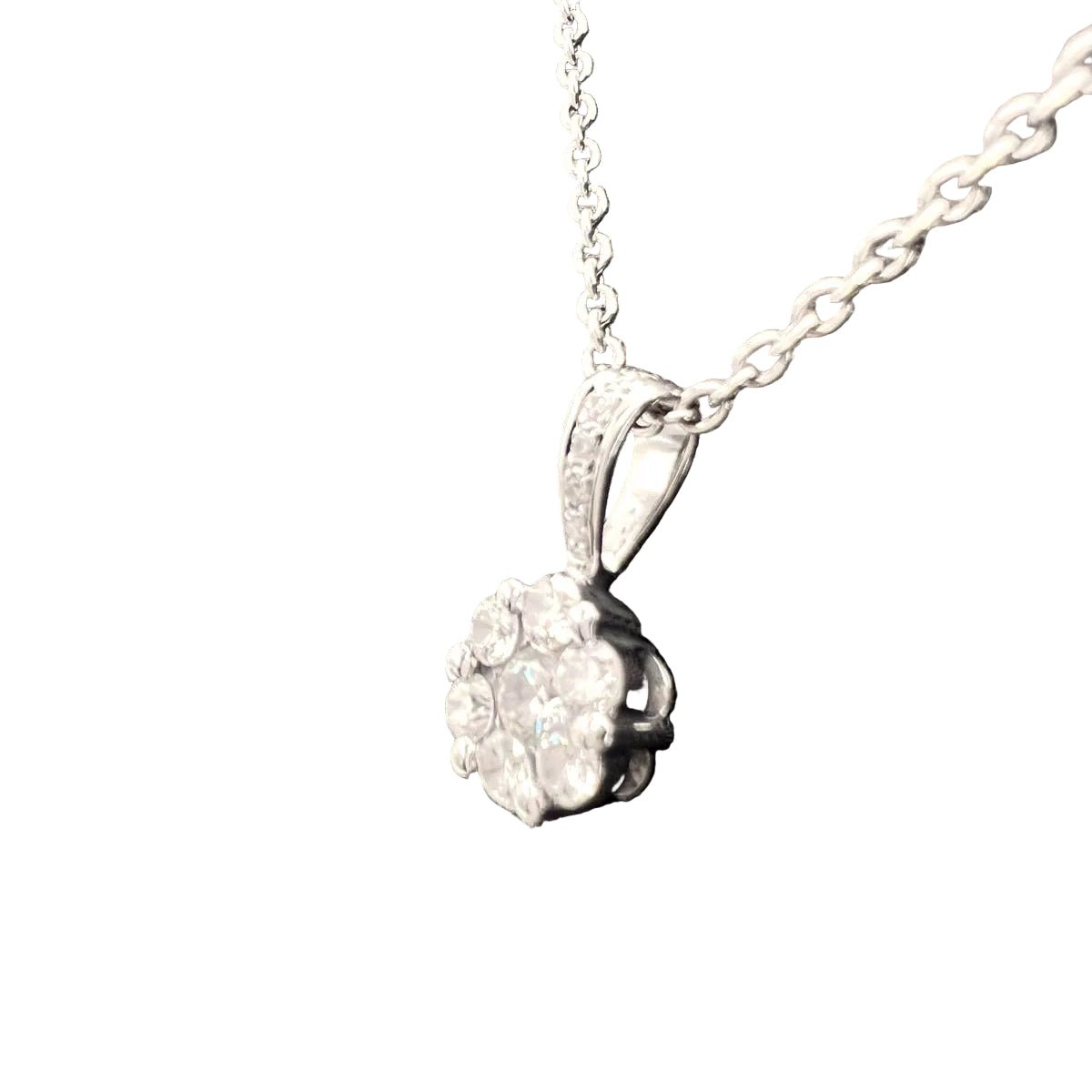 Collier Pendentif en or blanc et diamants - Castafiore
