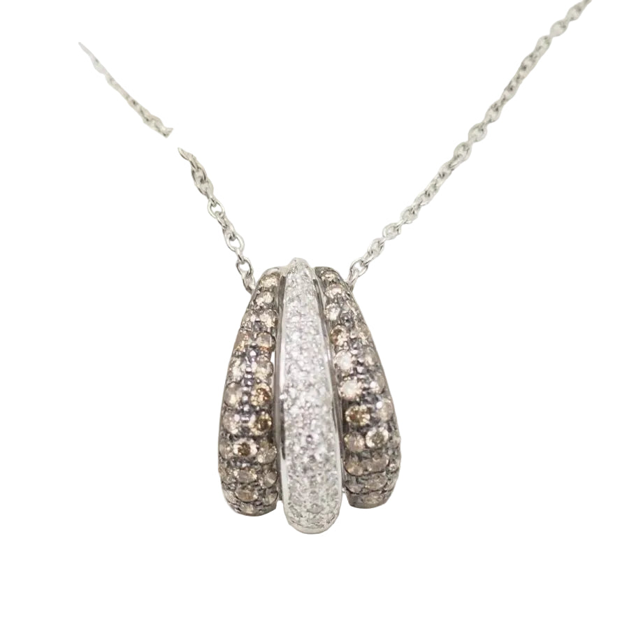 Collier pendentif en or blanc et diamants - Castafiore