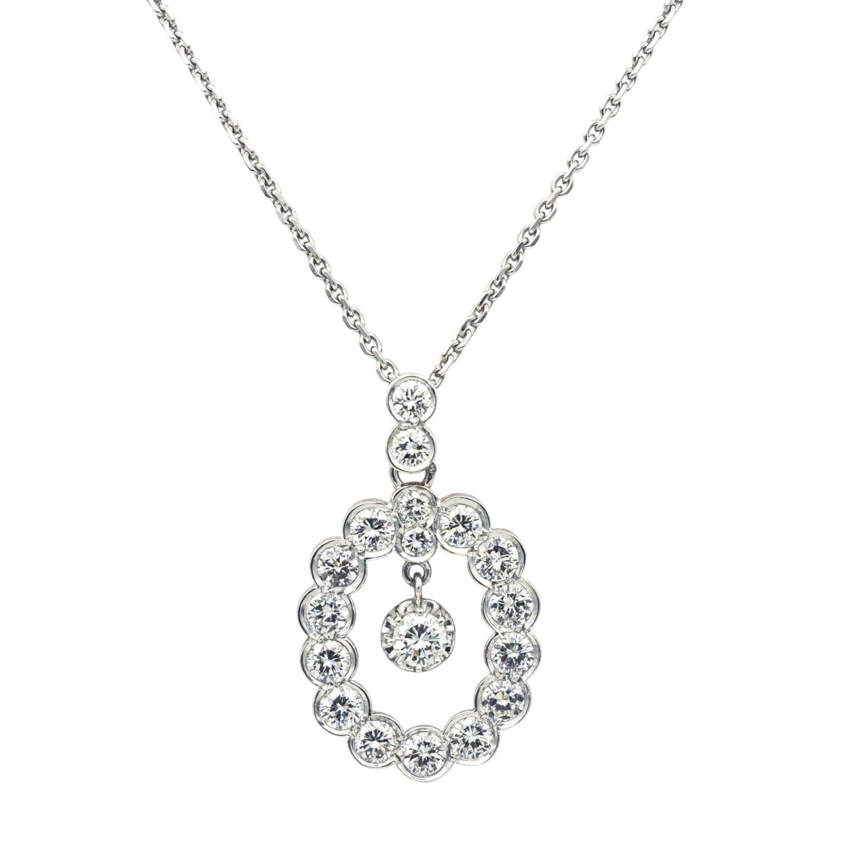 Collier Pendentif en or blanc et diamants - Castafiore