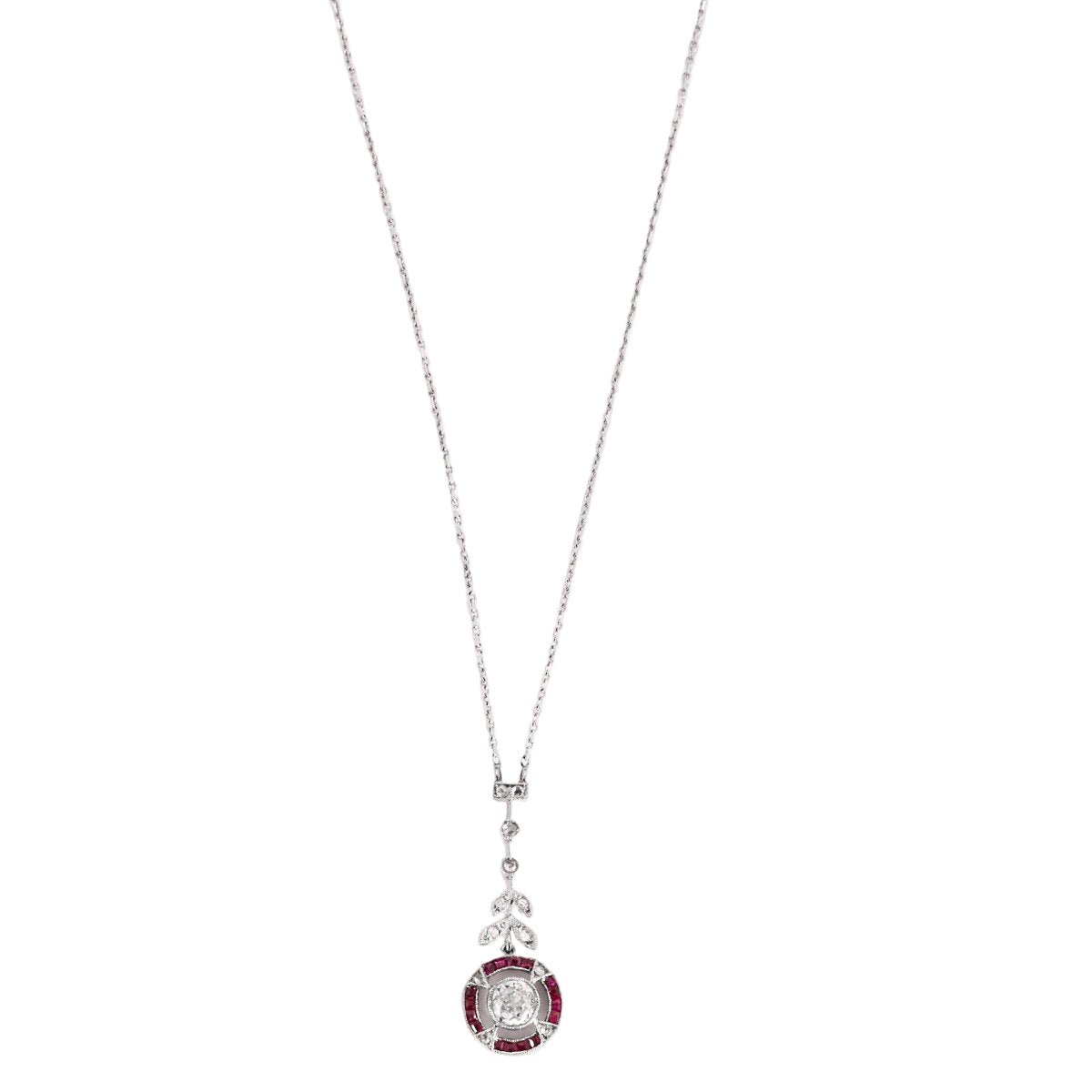 Collier Pendentif en or blanc et diamants - Castafiore