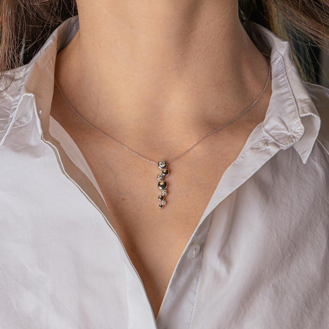 Collier Pendentif en or blanc et diamants - Castafiore