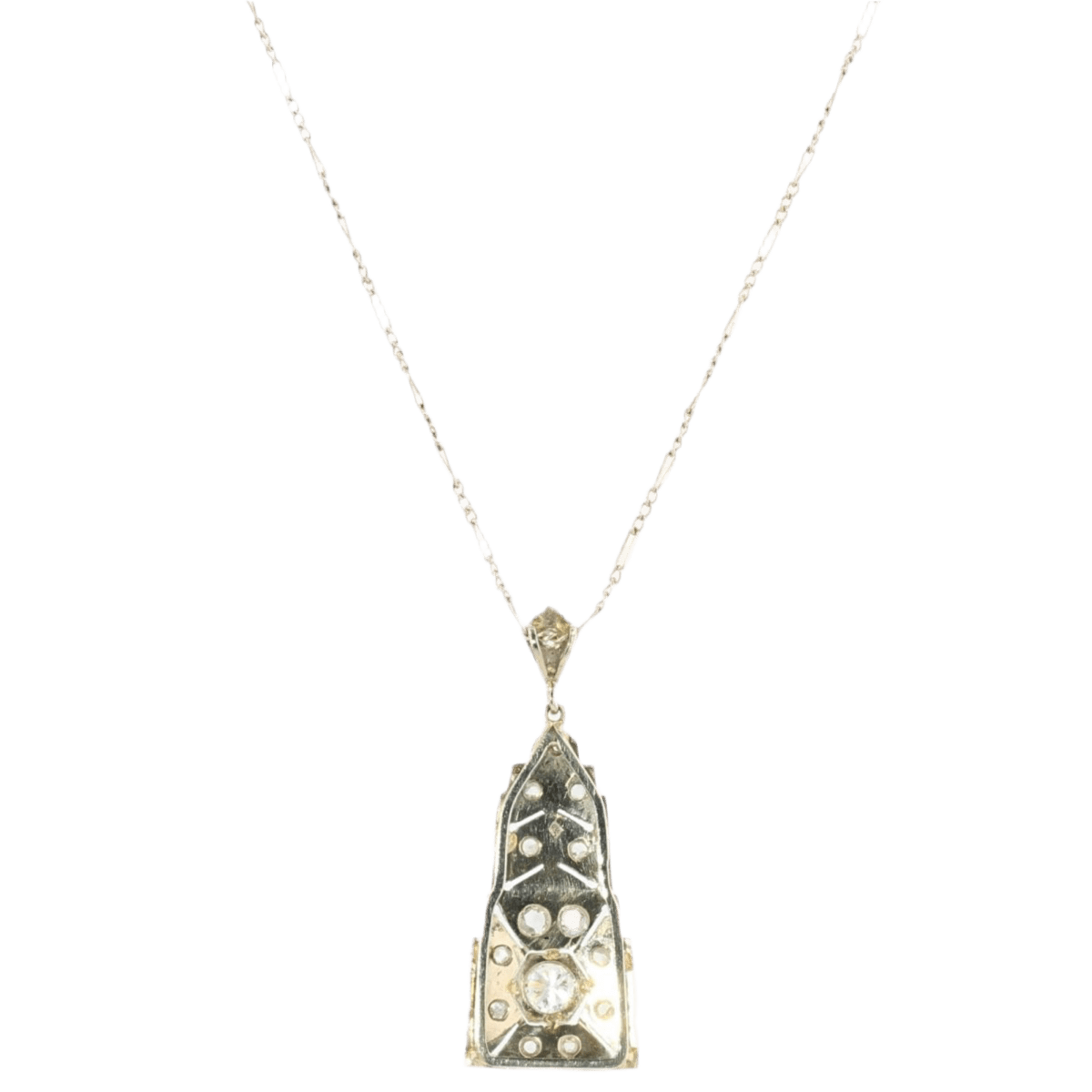 Collier Pendentif en or blanc et diamants - Castafiore