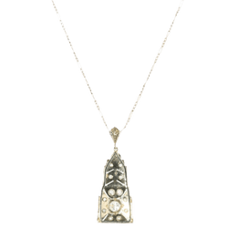 Collier Pendentif en or blanc et diamants - Castafiore