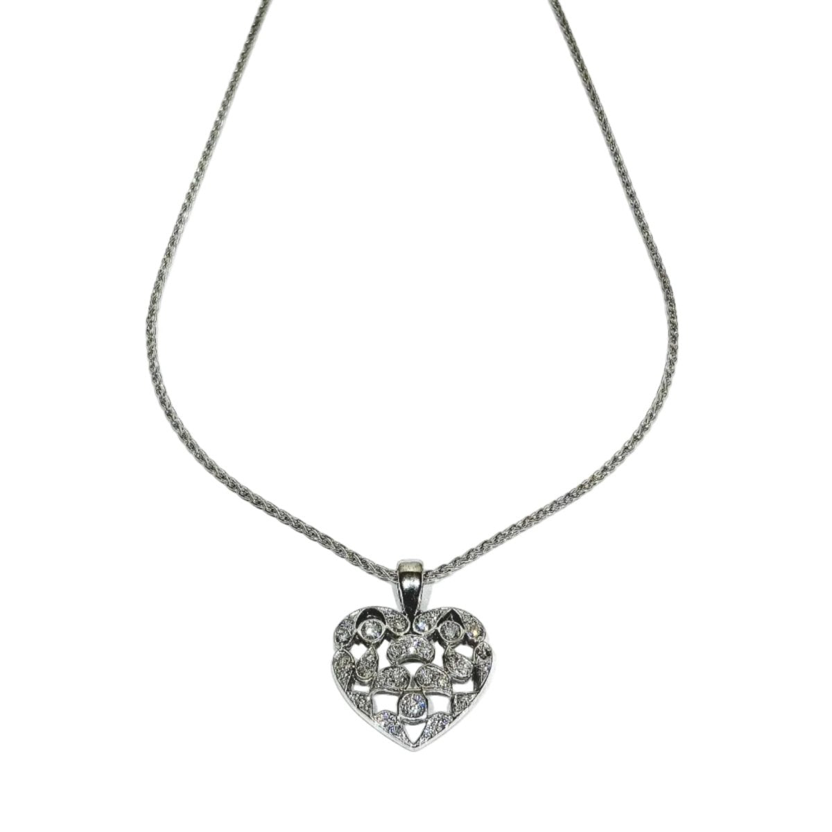 Collier Pendentif en or blanc et diamants - Castafiore