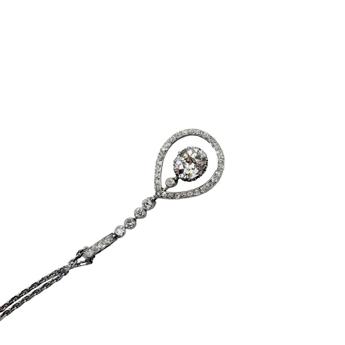 Collier Pendentif en or blanc et diamants - Castafiore