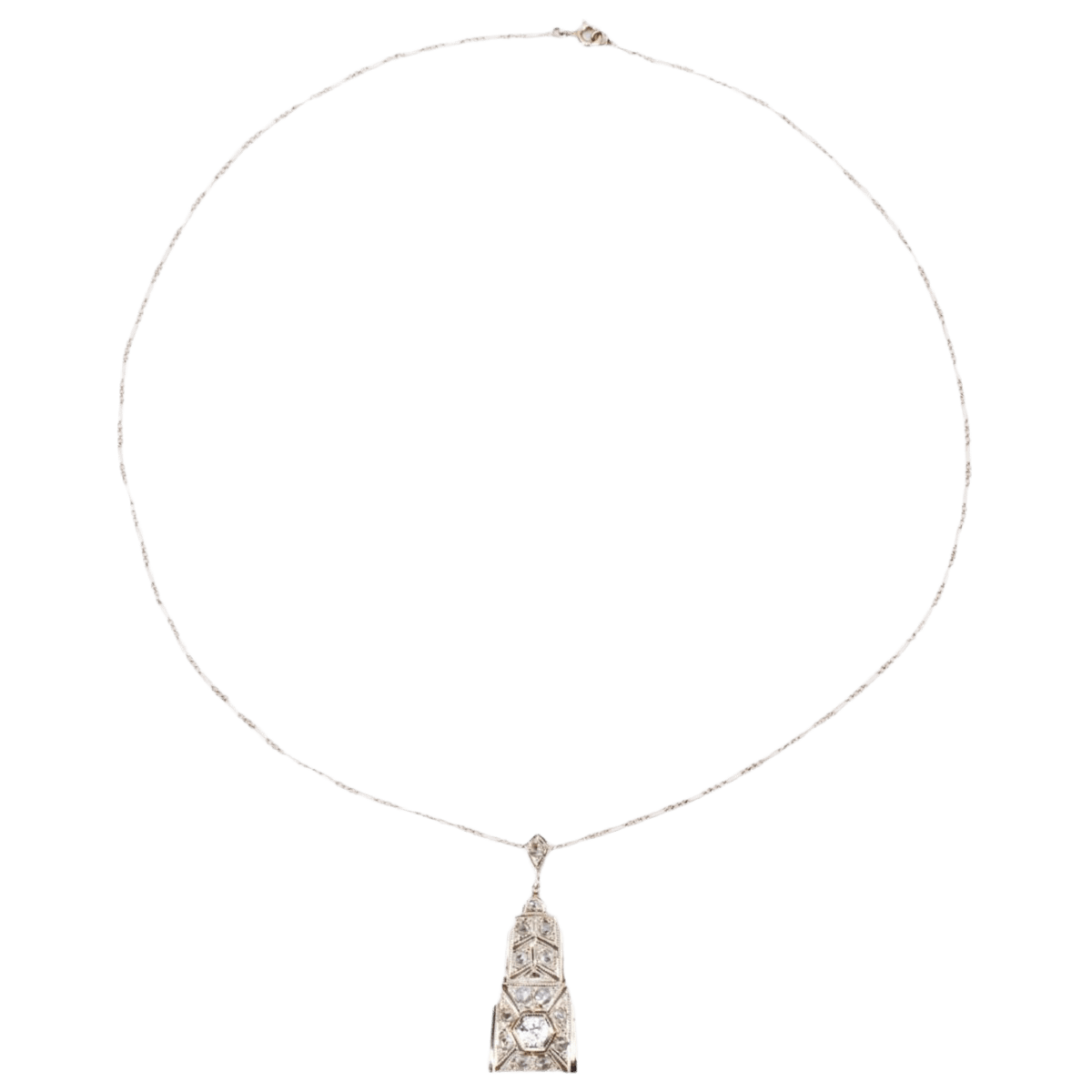 Collier Pendentif en or blanc et diamants - Castafiore