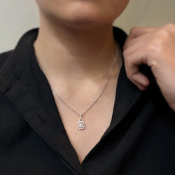 Collier Pendentif en or blanc et diamants