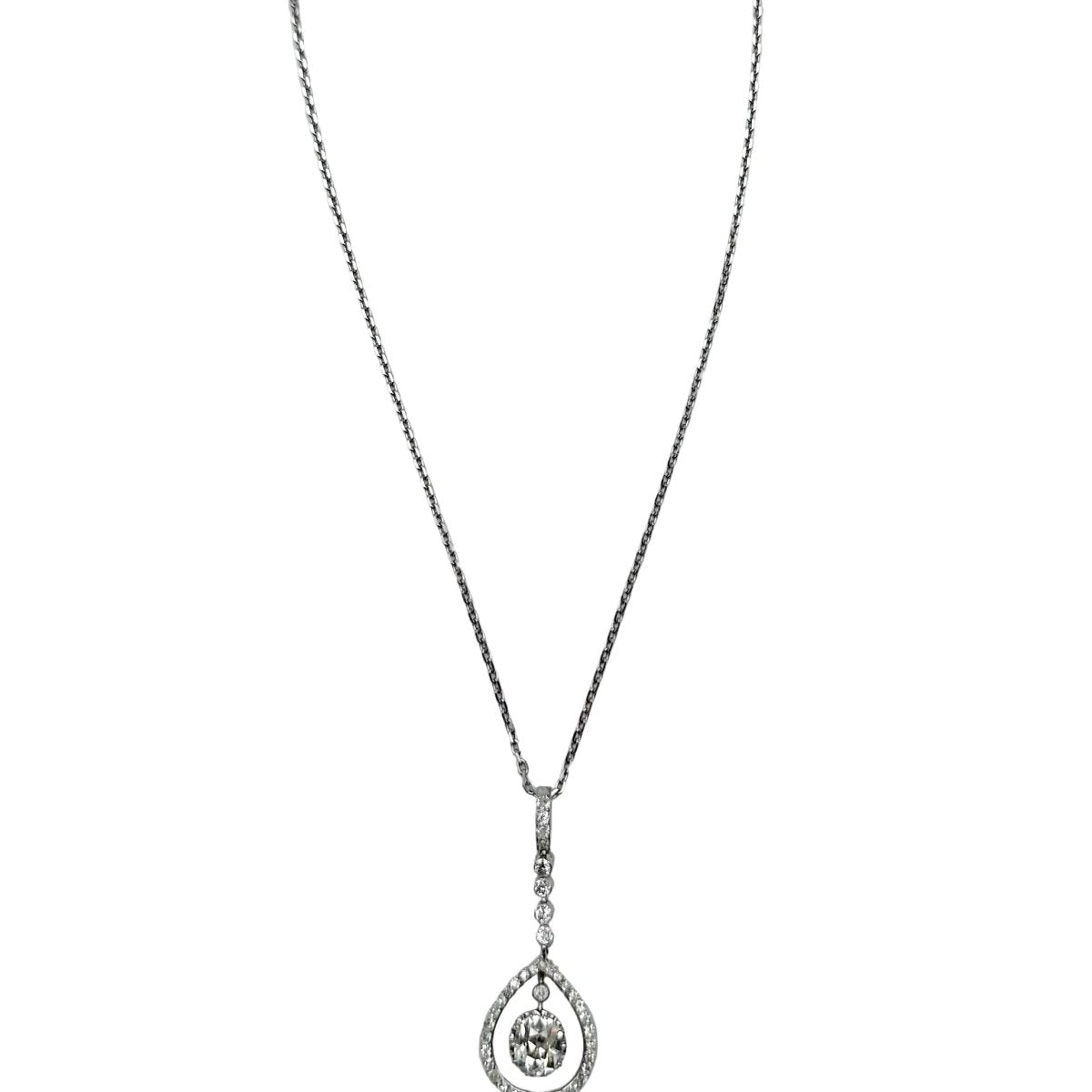 Necklace Pendant in white gold and diamonds