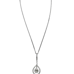 Necklace Pendant in white gold and diamonds