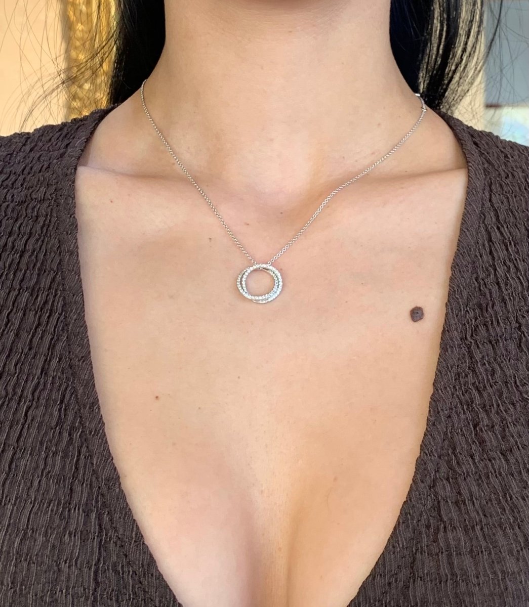 Collier Pendentif en or blanc et diamants - Castafiore