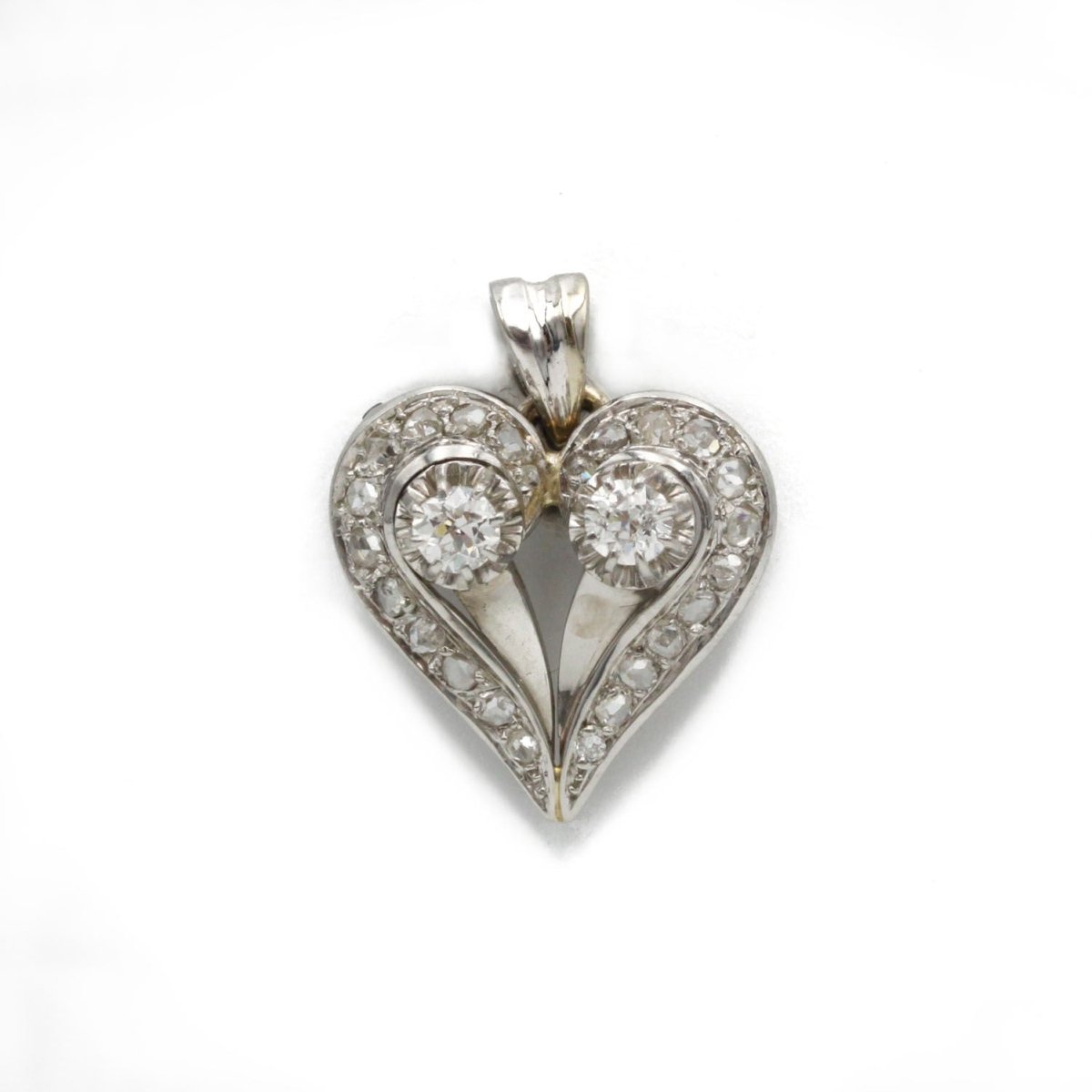 Collier Pendentif en or blanc et diamants - Castafiore
