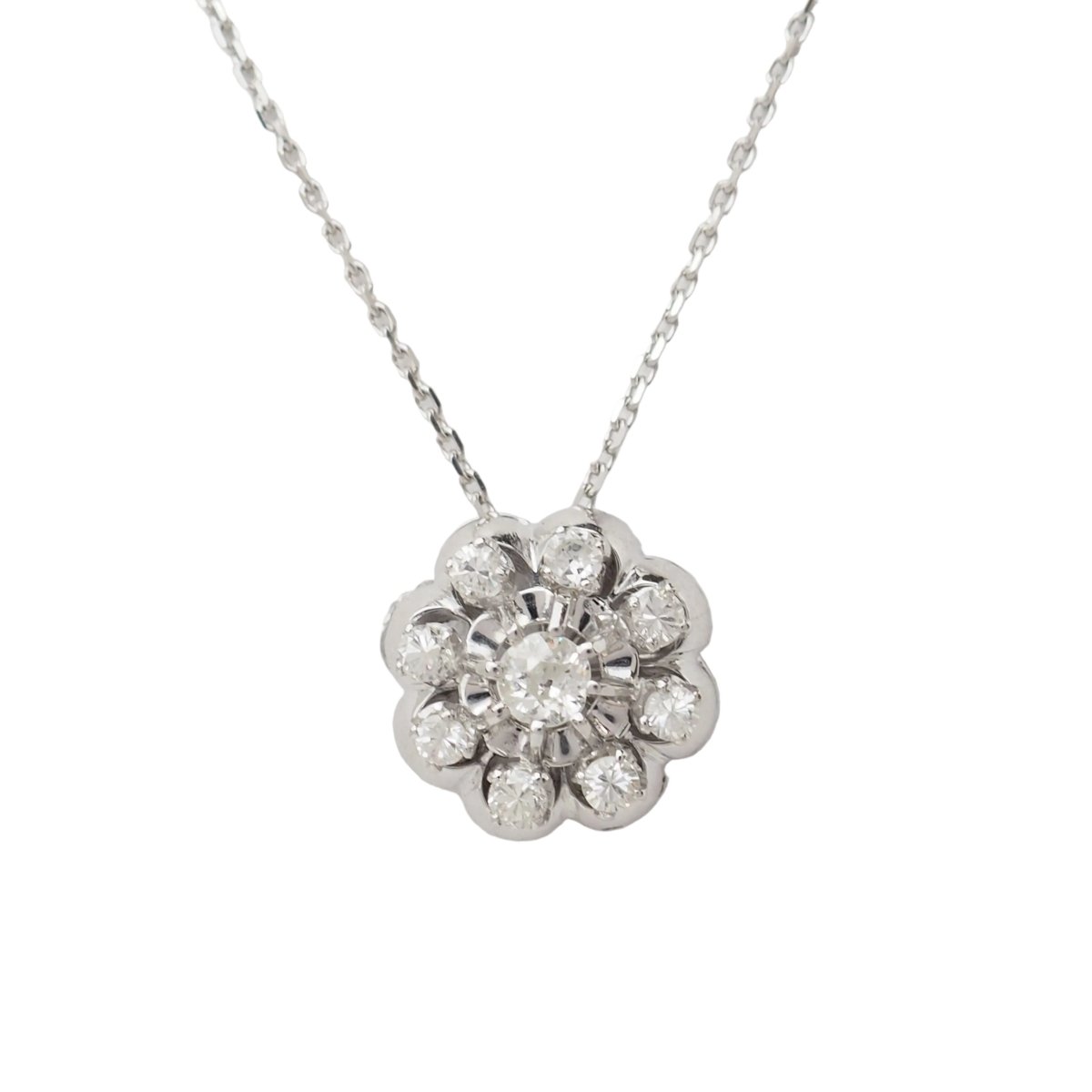 Collier Pendentif en or blanc et diamants - Castafiore