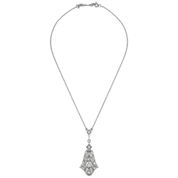 Collier Pendentif en or blanc et diamants - Castafiore