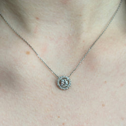 Collier Pendentif en or blanc et diamants - Castafiore
