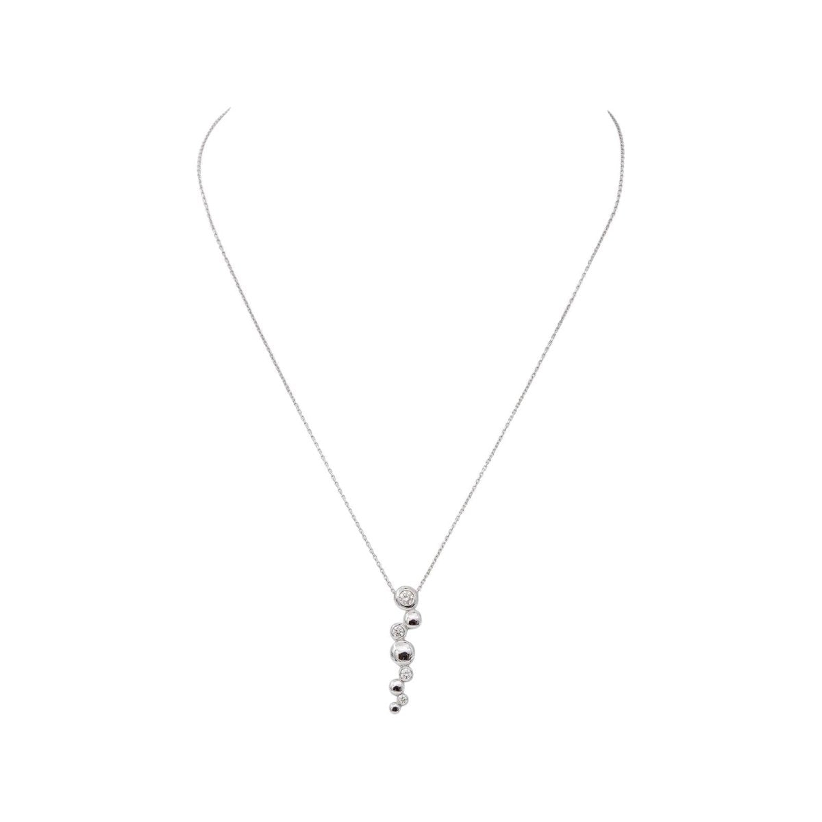 Collier Pendentif en or blanc et diamants - Castafiore