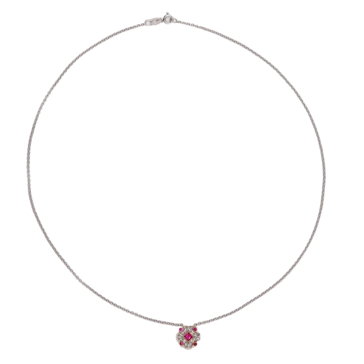 Collier Pendentif en or blanc et diamants - Castafiore
