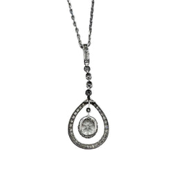 Necklace Pendant in white gold and diamonds