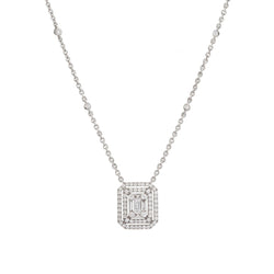 Collier Pendentif en or blanc et diamants