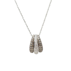 Collier pendentif en or blanc et diamants - Castafiore