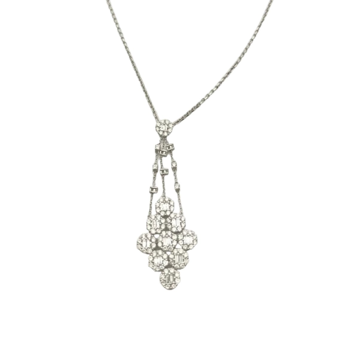 Collier Pendentif en or blanc et diamants - Castafiore