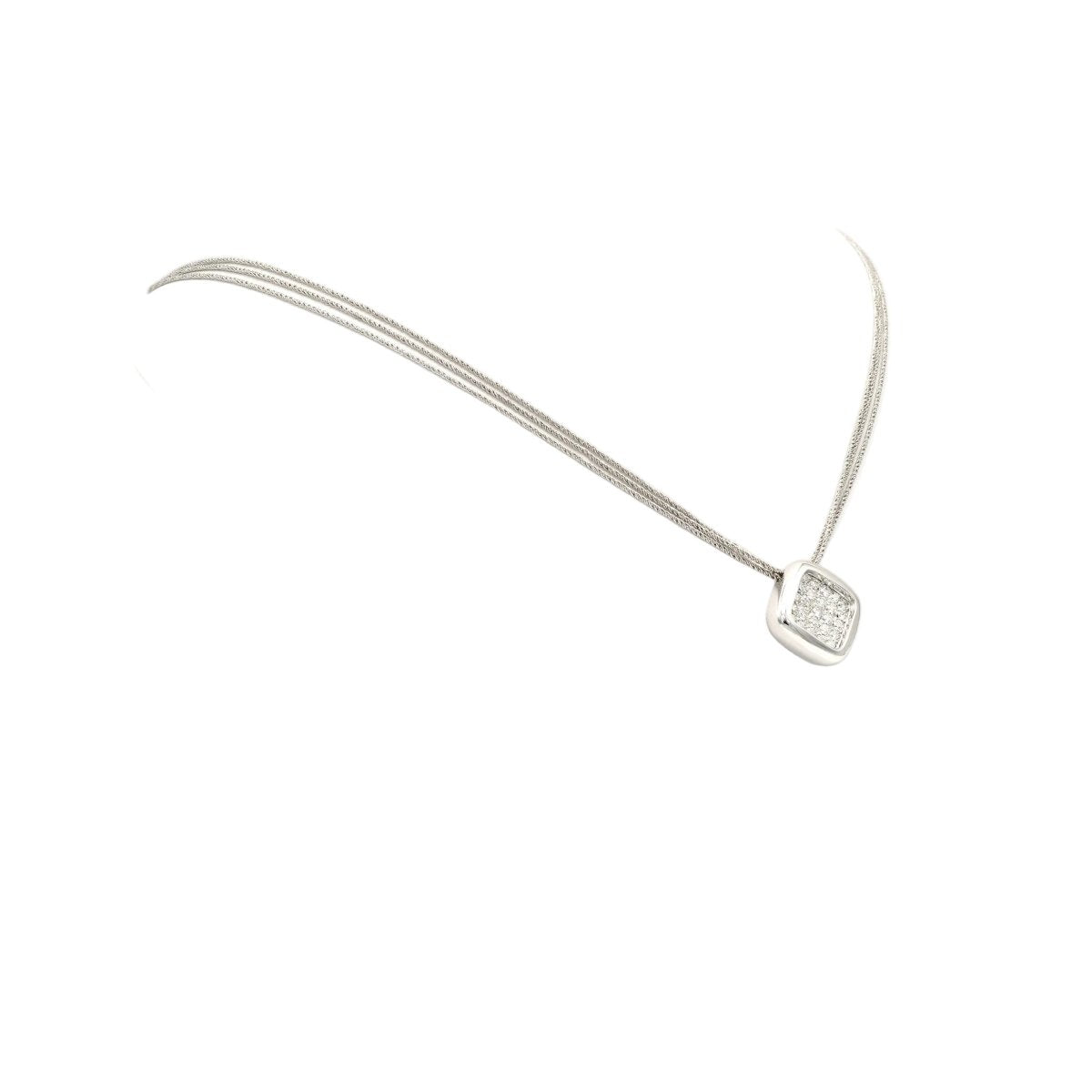 Collier Pendentif en or blanc et diamants - Castafiore