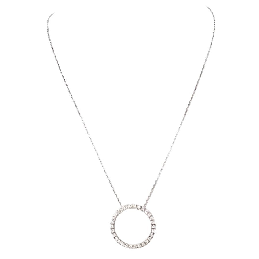 Collier Pendentif en or blanc et diamants - Castafiore