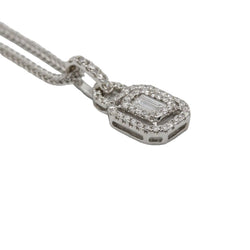 Collier Pendentif en or blanc et diamants