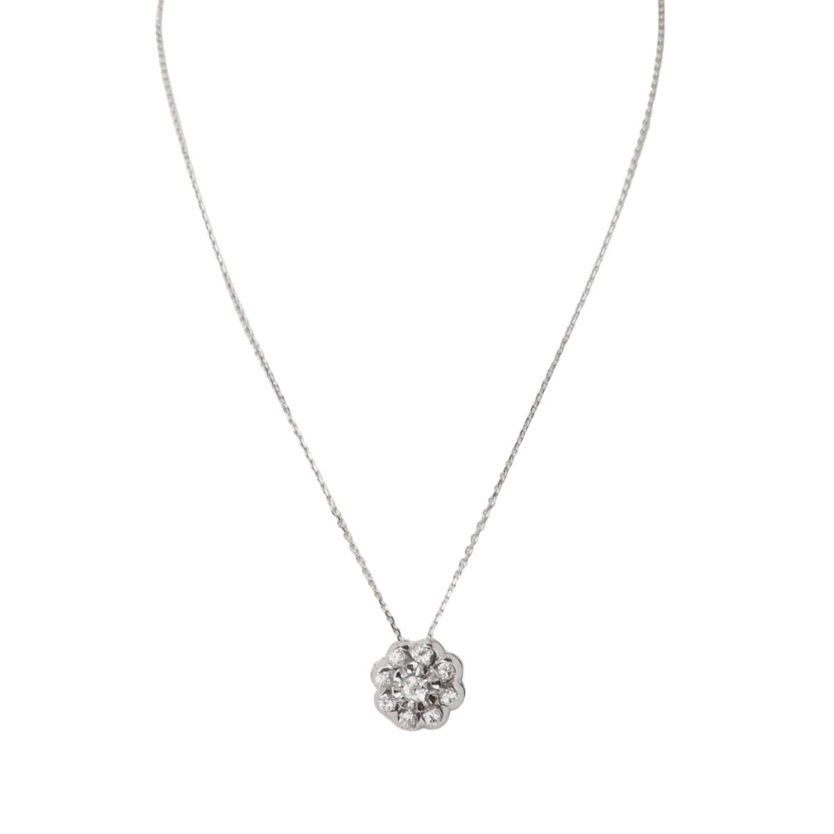 Collier Pendentif en or blanc et diamants - Castafiore