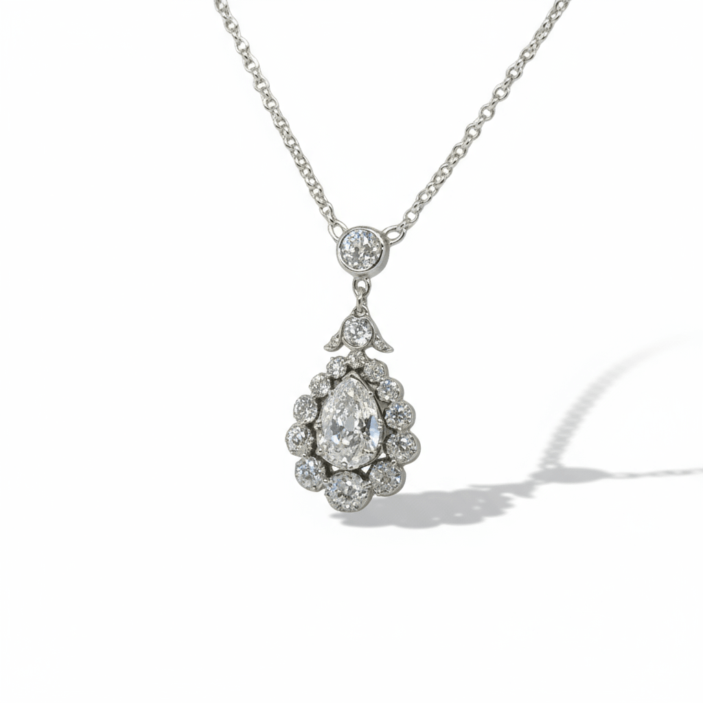 Collier Pendentif en or blanc et diamants - Castafiore