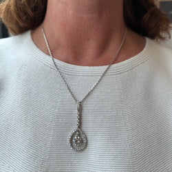 Necklace Pendant in white gold and diamonds