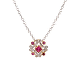 Collier Pendentif en or blanc et diamants - Castafiore