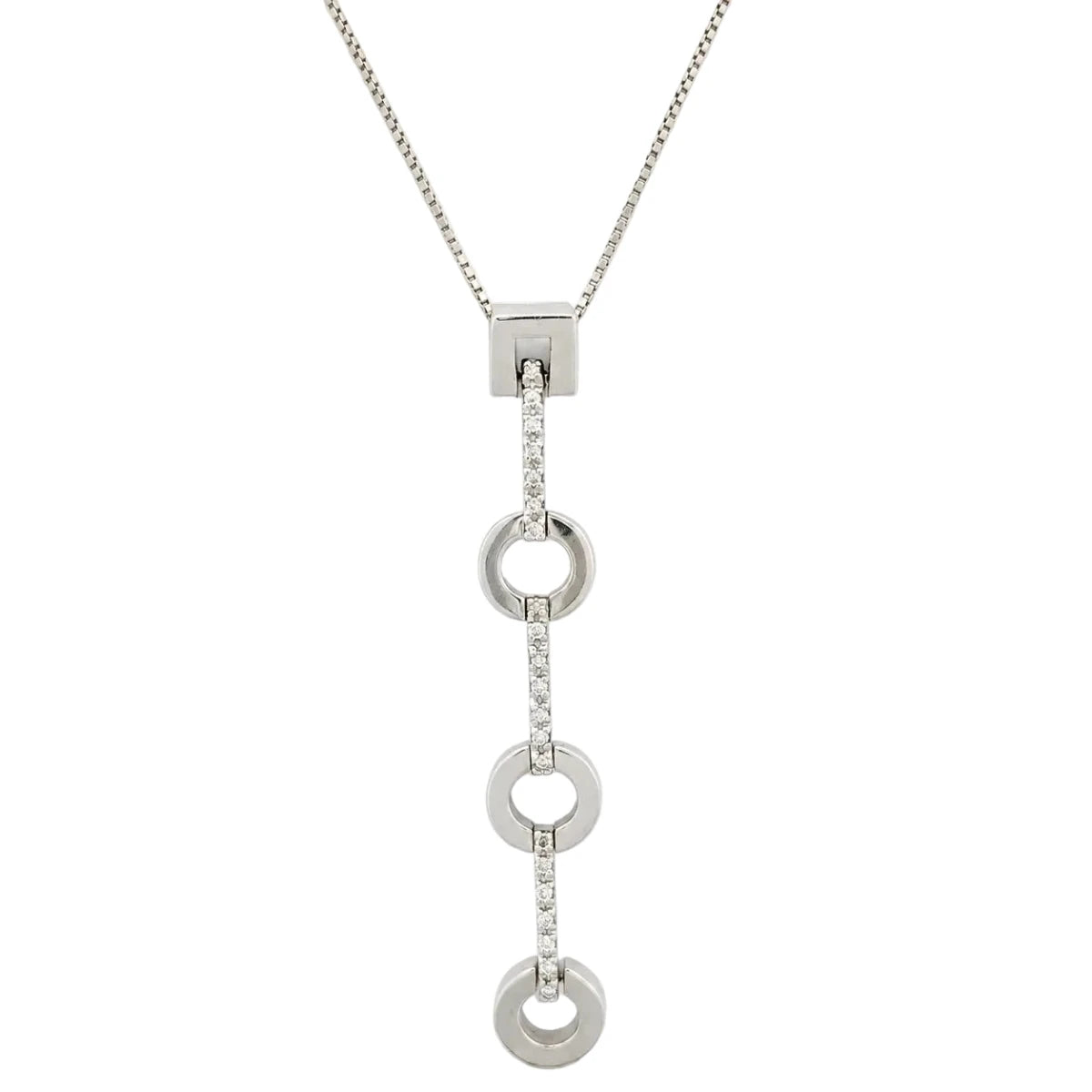Collier Pendentif en or blanc et diamants - Castafiore