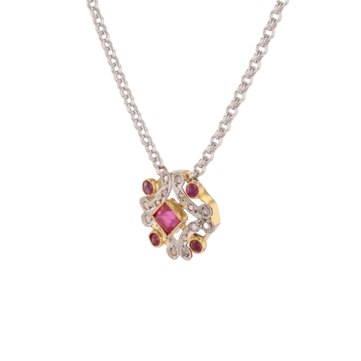 Collier Pendentif en or blanc et diamants - Castafiore