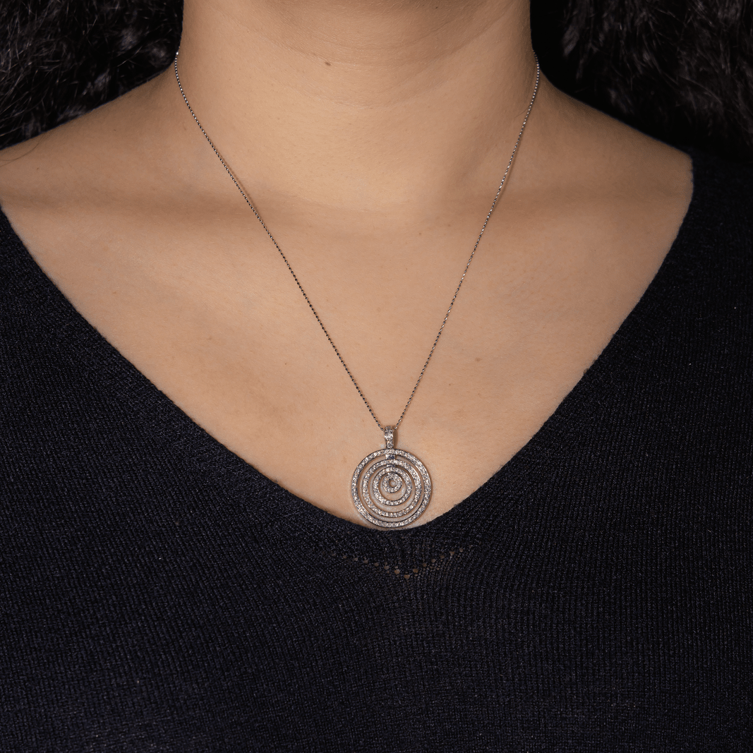 Collier Pendentif en or blanc et diamants - Castafiore