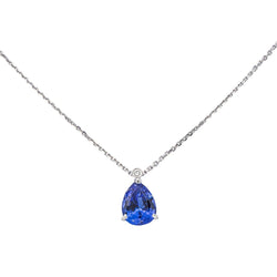 Collier Pendentif en or blanc et tanzanite - Castafiore