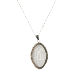 Collier Pendentif en or blanc, nacre et perles - Castafiore