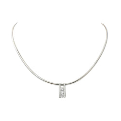 Collier Pendentif en or blanc, or jaune et diamants - Castafiore