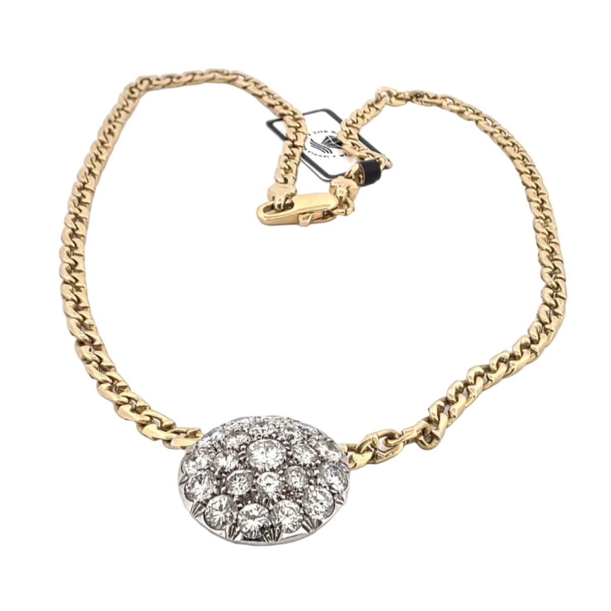 Collier Pendentif en or blanc, or jaune et diamants - Castafiore