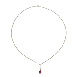 Collier Pendentif en or blanc, or jaune, rubis et diamant - Castafiore